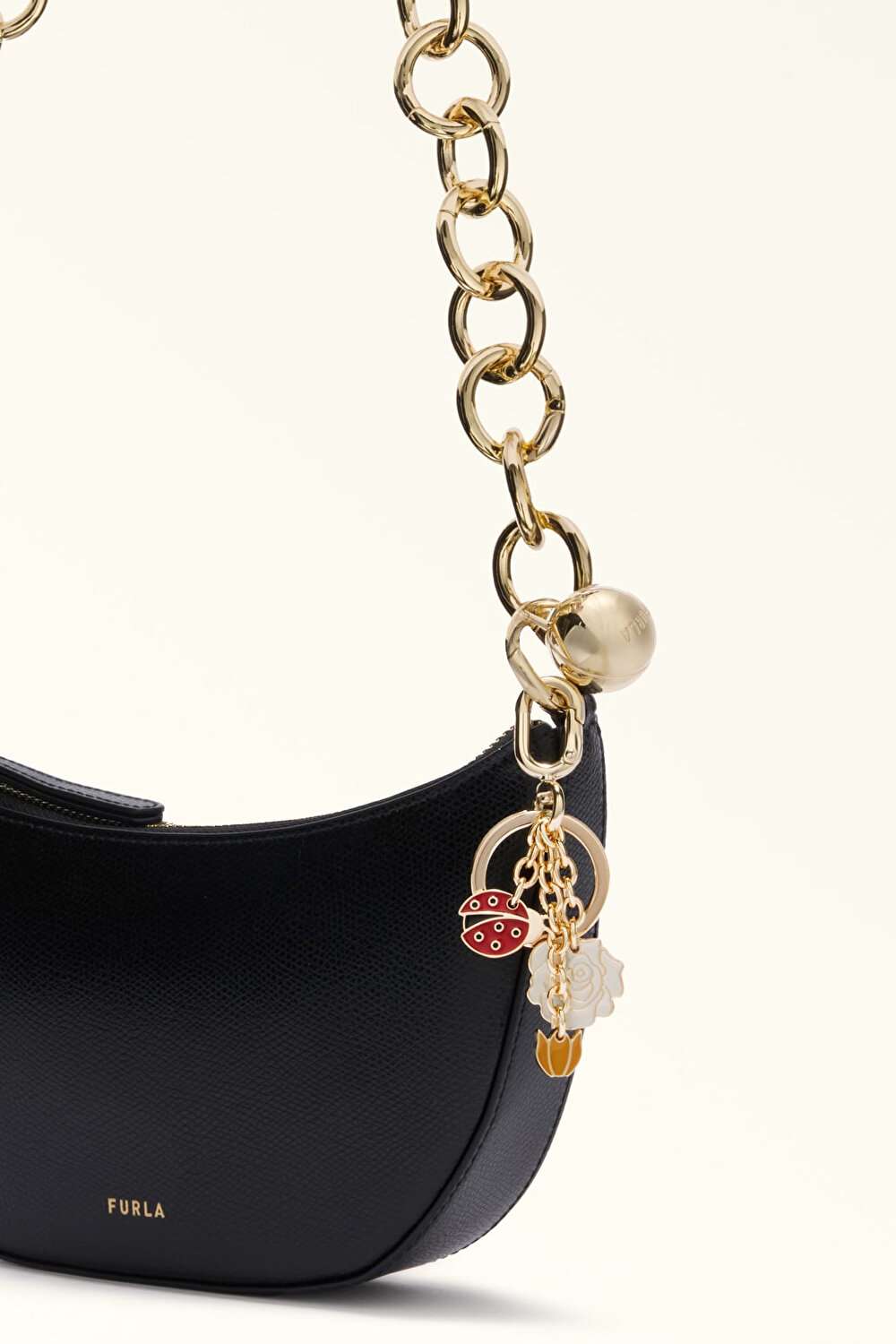 WR00856 FURLA CRYSTAL KEYRING LADYBIRD