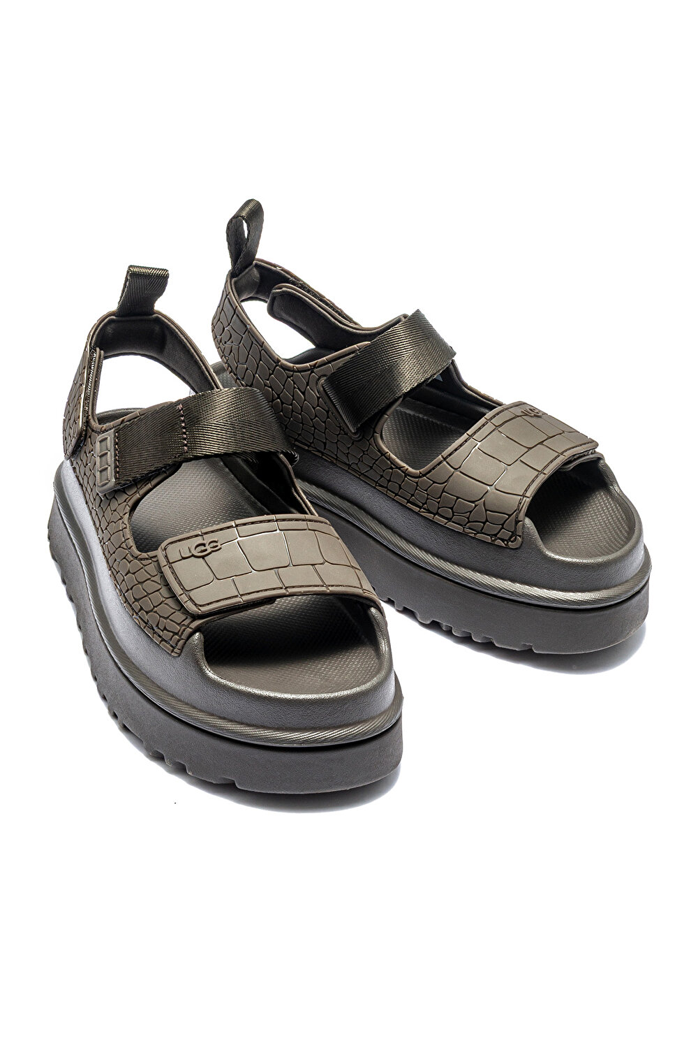 1175311 GOLDENGLOW EMBOSSED UGG KADIN PLATFORM SANDALET