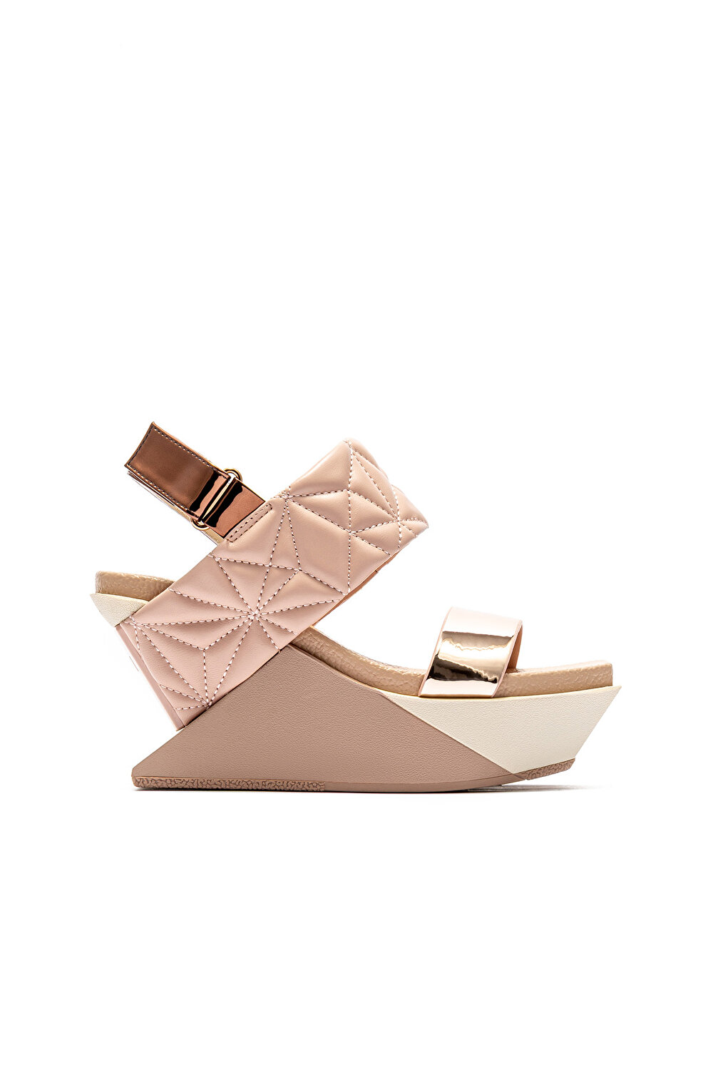 DELTA WEDGE PUFFY UNITED NUDE KADIN TOPUKLU SANDALET