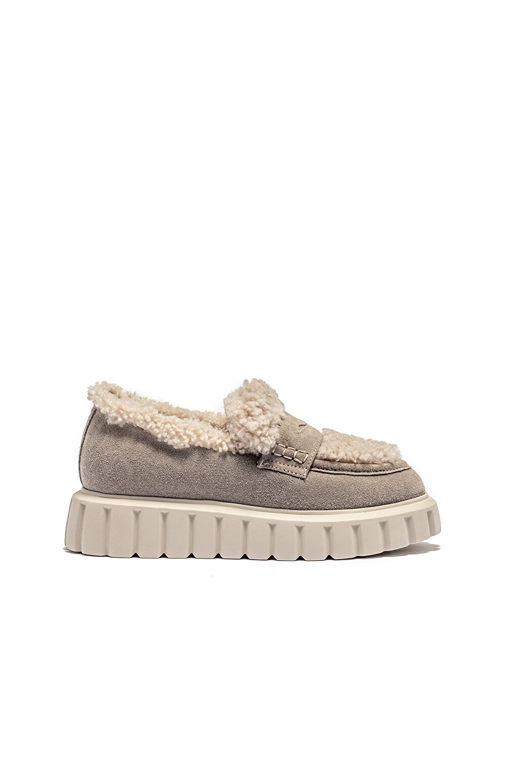 GRENELLE MOK FUR VOILE BLANCHE Kadın Loafer