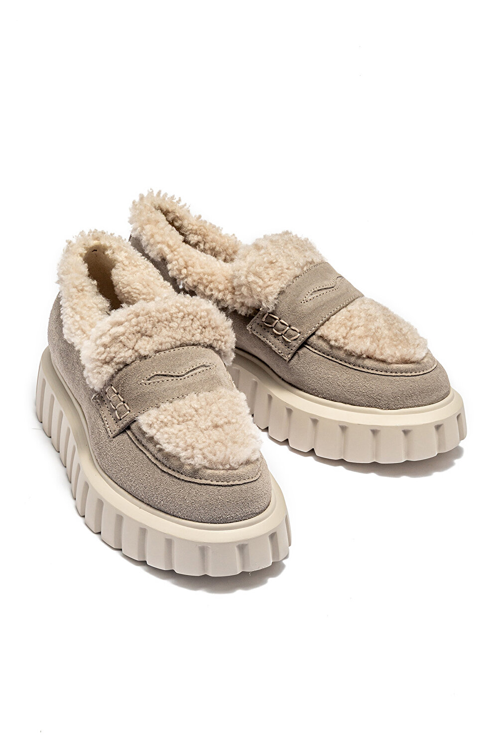 GRENELLE MOK FUR VOILE BLANCHE Kadın Loafer
