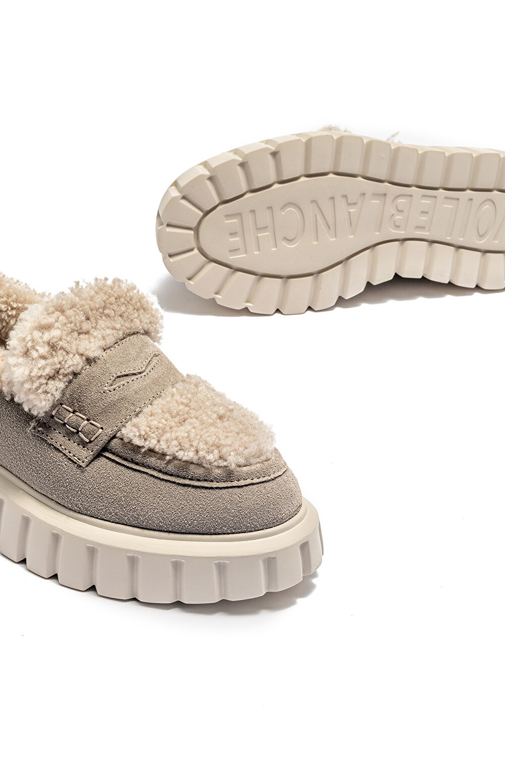 GRENELLE MOK FUR VOILE BLANCHE Kadın Loafer