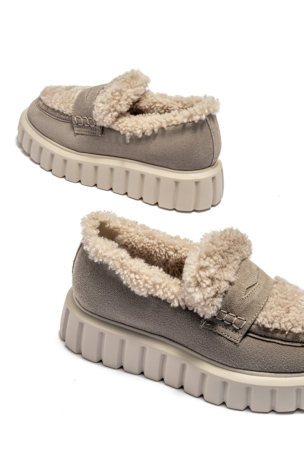 GRENELLE MOK FUR VOILE BLANCHE Kadın Loafer