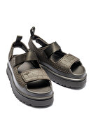 1175311 GOLDENGLOW EMBOSSED UGG KADIN PLATFORM SANDALET