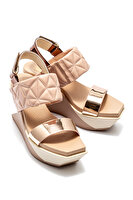 DELTA WEDGE PUFFY UNITED NUDE KADIN TOPUKLU SANDALET