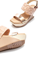 DELTA WEDGE PUFFY UNITED NUDE KADIN TOPUKLU SANDALET